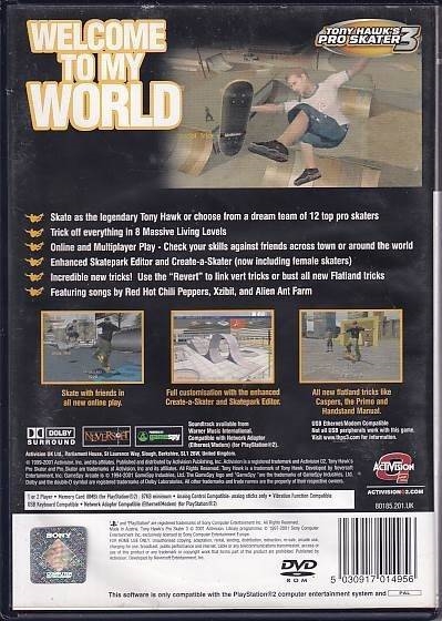 Tony Hawks Pro Skater 3 - PS2 (B Grade) (Genbrug) 
